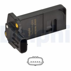 Senzor debit aer DELPHI AF10749-12B1 ISUZU D-MAX I (TFR, TFS) 2,499 cmc (4JK1-TC) diesel 136 DELPHI AF10749-12B1