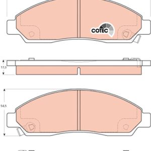 Set placute frana TRW GDB3466 ISUZU D-MAX I (TFR, TFS) 2,499 cmc (4JK1-TC) diesel 116 TRW GDB3466