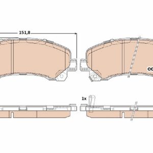 Set placute frana TRW GDB3545 ISUZU D-MAX I platou / sasiu (TFR, TFS) 2,999 cmc (4JJ1-TC) diesel 163 TRW GDB3545