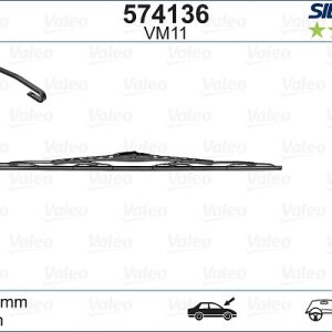 Lamela stergator VALEO 574136 ISUZU D-MAX I (TFR, TFS) 2,499 cmc (4JK1-TC) diesel 136 VALEO 574136