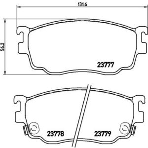 Set placute frana BREMBO P 49 026 ISUZU IMPULSE 1,588 cmc (4XE1-V) benzina 97 BREMBO P 49 026