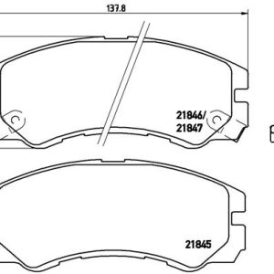 Set placute frana BREMBO P 59 020 ISUZU TROOPER II (UB) 3,059 cmc (4JG2 T) diesel 114 BREMBO P 59 020