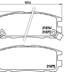 Set placute frana BREMBO P 59 021 ISUZU TROOPER III 2,999 cmc (4JX1) diesel 159 BREMBO P 59 021
