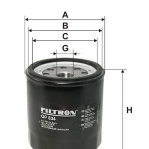 Filtru ulei FILTRON OP 634 ISUZU TROOPER I (UBS) 2,771 cmc (4JB1-T) diesel 97 FILTRON OP 634