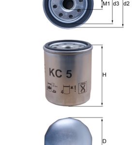 Filtru combustibil MAHLE ORIGINAL KC 5 ISUZU TROOPER III 2,999 cmc (4JX1) diesel 160 MAHLE ORIGINAL KC 5