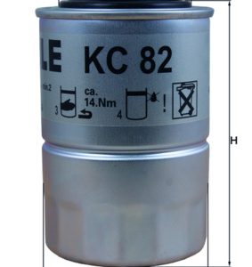 Filtru combustibil MAHLE ORIGINAL KC 82D ISUZU GEMINI LIMUZINA 1,686 cmc (4EE1) diesel 88 MAHLE ORIGINAL KC 82D