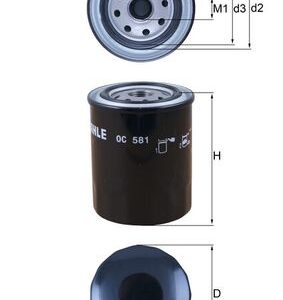Filtru ulei MAHLE ORIGINAL OC 581 ISUZU D-MAX I (TFR, TFS) 2,999 cmc (4JH1-TC) diesel 136 MAHLE ORIGINAL OC 581