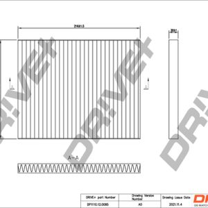 Filtru aer habitaclu DRIVE DP1110.12.0085 ISUZU D-MAX III (TFR, TFS) 1,898 cmc (RZ4E-TCX) diesel 163 DRIVE DP1110.12.0085