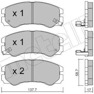 Set placute frana METELLI 22-0357-0 ISUZU TROOPER III AUTOTURISM DE TEREN, DESCHIS 3,494 cmc (6VE1) benzina 215 METELLI 22-0357-0