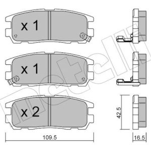Set placute frana METELLI 22-0358-0 ISUZU TROOPER II (UB) 3,059 cmc (4JG2 T) diesel 114 METELLI 22-0358-0
