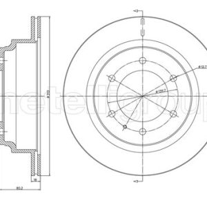 Disc frana METELLI 23-0511 ISUZU TROOPER II AUTOTURISM DE TEREN, DESCHIS 3,165 cmc (6VD1 (SOHC) benzina 177 METELLI 23-0511