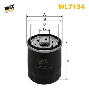 Filtru ulei WIX FILTERS WL7134 ISUZU GEMINI 1,686 cmc (4EE1) diesel 88 WIX FILTERS WL7134