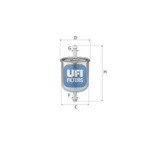 Filtru combustibil UFI 31.529.00 ISUZU TROOPER I AUTOTURISM DE TEREN, DESCHIS 2,559 cmc (4ZE1) benzina 116 UFI 31.529.00