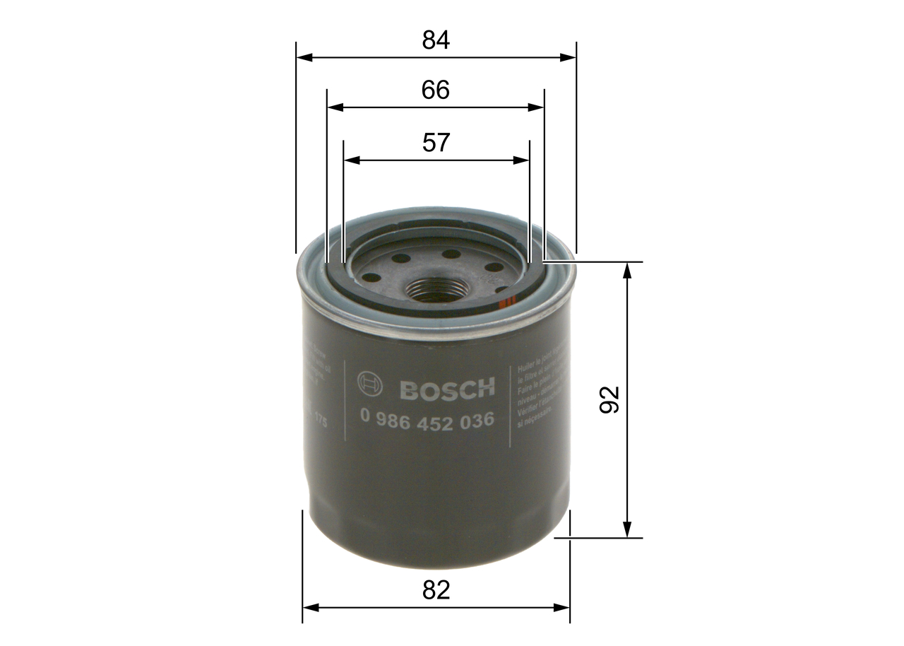 Filtru ulei BOSCH 0 986 452 036 ISUZU TROOPER II (UB) 3,165 cmc (6VD1 (SOHC) benzina 177 BOSCH 0 986 452 036