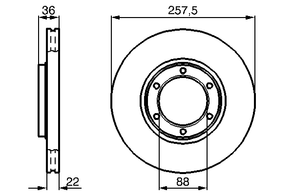Disc frana BOSCH 0 986 478 596 ISUZU TROOPER I (UBS) 2,771 cmc (4JB1-TC) diesel 106 BOSCH 0 986 478 596