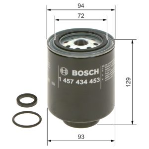 Filtru combustibil BOSCH 1 457 434 453 ISUZU TROOPER I (UBS) 2,238 cmc (C223) diesel 53 BOSCH 1 457 434 453