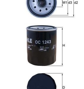 Filtru ulei KNECHT OC 1243 ISUZU D-MAX II (TFR, TFS) 2,499 cmc (4JK-1E5-TC, 4JK1-E5S-L) diesel 163 KNECHT OC 1243