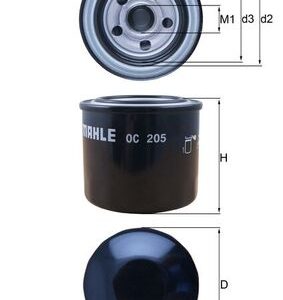 Filtru ulei KNECHT OC 205 ISUZU MIDI caroserie (94000, 98000) 2,389 cmc (4FG1T) diesel 76 KNECHT OC 205