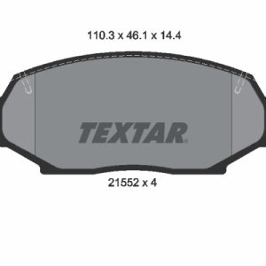Set placute frana TEXTAR 2155202 ISUZU IMPULSE 1,588 cmc (4XE1-XUT) benzina 163 TEXTAR 2155202
