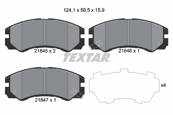 Set placute frana TEXTAR 2184501 ISUZU TROOPER II (UB) 3,165 cmc (6VD1 (SOHC) benzina 177 TEXTAR 2184501