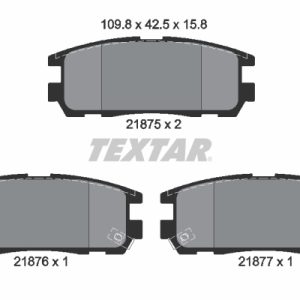 Set placute frana TEXTAR 2187501 ISUZU TROOPER III 3,494 cmc (6VE1) benzina 215 TEXTAR 2187501