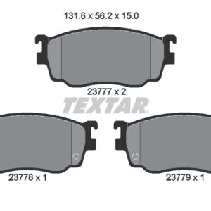 Set placute frana TEXTAR 2377701 ISUZU IMPULSE 1,588 cmc (4XE1-V) benzina 97 TEXTAR 2377701