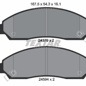 Set placute frana TEXTAR 2437001 ISUZU D-MAX I (TFR, TFS) 2,999 cmc (4JJ1-TC, 4JJ1E4C-L) diesel 163 TEXTAR 2437001
