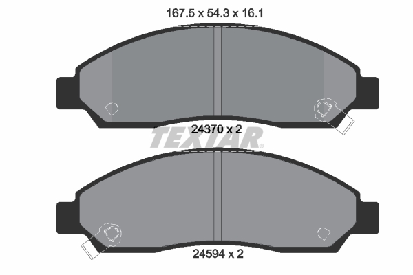 Set placute frana TEXTAR 2437001 ISUZU D-MAX I (TFR, TFS) 2,999 cmc (4JH1-TC) diesel 131 TEXTAR 2437001
