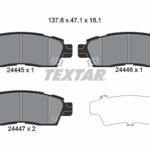 Set placute frana TEXTAR 2444501 ISUZU ASCENDER 5,327 cmc (LM4) benzina 299 TEXTAR 2444501