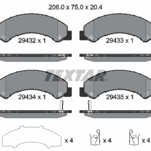 Set placute frana TEXTAR 2943201 ISUZU GRAFTER 2,999 cmc diesel 150 TEXTAR 2943201
