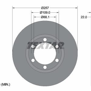 Disc frana TEXTAR 92075800 ISUZU CAMPO (KB) 2,499 cmc (4JA1) diesel 75 TEXTAR 92075800