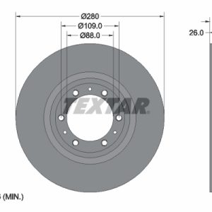 Disc frana TEXTAR 92091400 ISUZU TROOPER II (UB) 3,059 cmc (4JG2 T) diesel 114 TEXTAR 92091400
