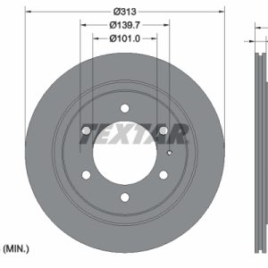Disc frana TEXTAR 92091600 ISUZU TROOPER III 3,494 cmc (6VE1) benzina 215 TEXTAR 92091600