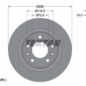 Disc frana TEXTAR 92125603 ISUZU IMPULSE 1,588 cmc (4XE1-V) benzina 97 TEXTAR 92125603