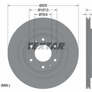 Disc frana TEXTAR 92271103 ISUZU ASCENDER 5,328 cmc (LH6(325CUV8) benzina 294 TEXTAR 92271103