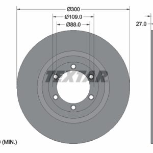 Disc frana TEXTAR 92282403 ISUZU D-MAX II (TFR, TFS) 2,499 cmc (4JK-1E5-TC, 4JK1-E5S-L) diesel 163 TEXTAR 92282403
