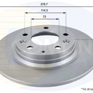 Disc frana COMLINE ADC0450 ISUZU IMPULSE 1,588 cmc (4XE1-V) benzina 97 COMLINE ADC0450