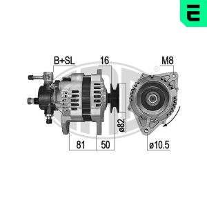 Alternator ERA 209523A ISUZU D-MAX I (TFR, TFS) 2,499 cmc (4JA1-TC) diesel 101 ERA 209523A