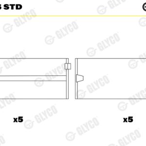 Cuzineti arbore cotit GLYCO H1127/5 STD – ISUZU | AutoRival