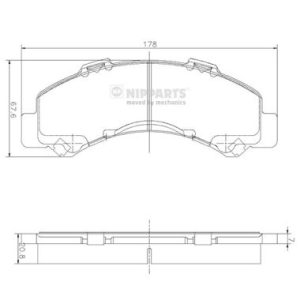 Set placute frana NIPPARTS N3619003