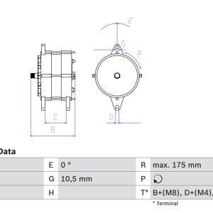 Alternator IVECO EUROTRAKKER MP 380 E 37 W diesel 370 cai BOSCH 0 986 039 340