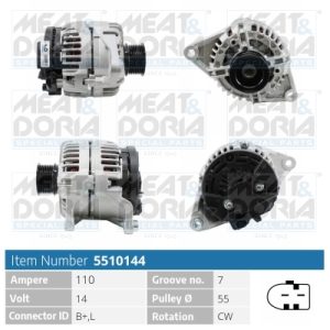 Alternator IVECO DAILY IV platou / sasiu 29L12 diesel 116 cai MEAT DORIA 5510144