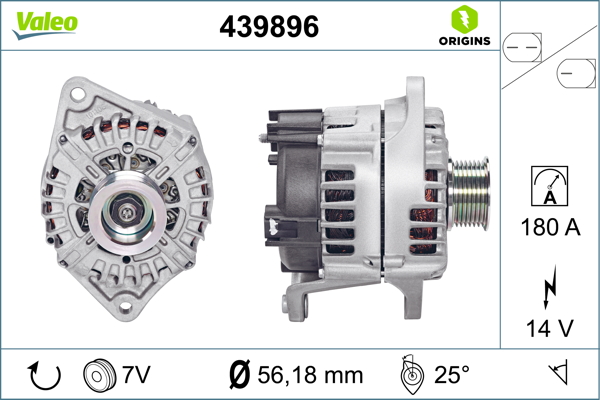 Alternator IVECO DAILY III caroserie 29 L 10 V (ALJA43A2, ALJA42A2, ALJA41A2) diesel 95 cai VALEO 439896