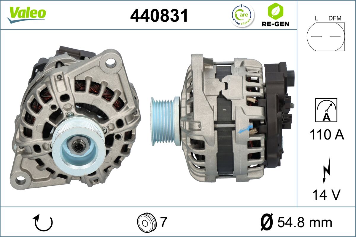 Alternator IVECO DAILY V caroserie 29S13, 29L13, 35C13, 35S13, 40C13, 40S13 diesel 126 cai VALEO 440831