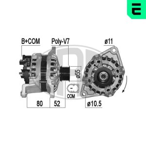 Alternator IVECO DAILY VI caroserie 33S12, 35S12, 35C12 diesel 116 cai ERA 209528A