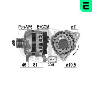 Alternator IVECO DAILY VI caroserie 35S18, 35C18, 40C18, 50C18, 60C18, 65C18, 70C18 diesel 180 cai ERA 209543A