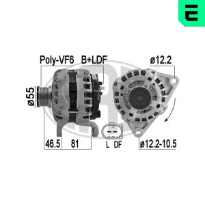 Alternator IVECO DAILY III caroserie 35 C 17, 35 S 17 diesel 166 cai ERA 209558A