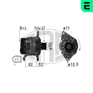 Alternator IVECO DAILY III platou / sasiu 29 L 12 (ALKA41A1, AHKA64A1, ALLA51A1) diesel 116 cai ERA 210886A