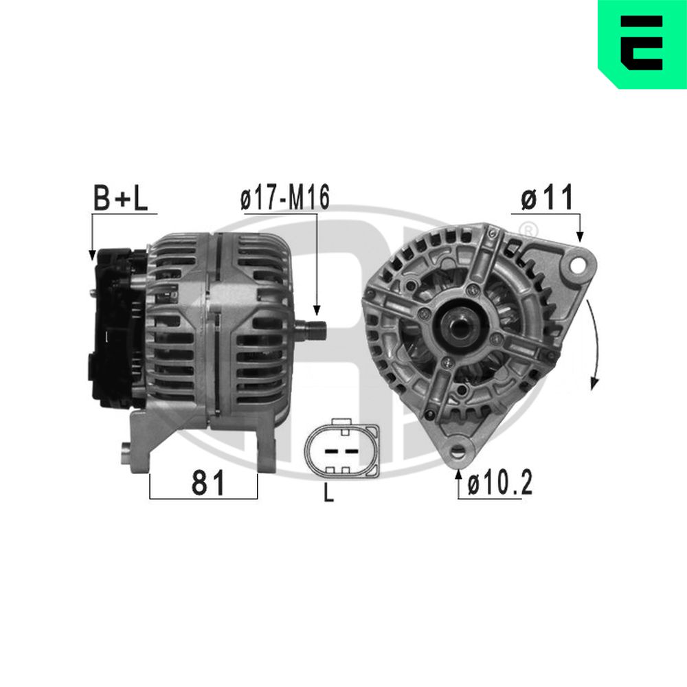 Alternator IVECO DAILY IV caroserie 35C15 V, 35C15 V/P diesel 146 cai ERA 210940A