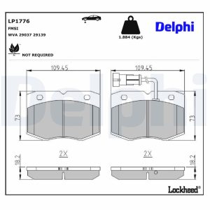 Set placute frana DELPHI LP1776 – IVECO | AutoRival